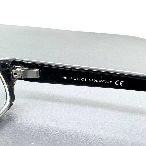 Gucci GG1576 EOK Black Rectangular Eyeglass Frame Italy 55-15-145 GG 1576 - Picture 4 of 11
